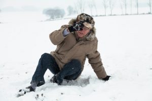 Senior man winter accident Beldock and Saunders injury lawyers New York
