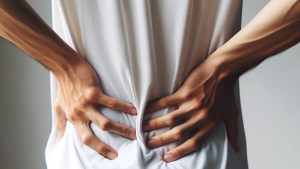 An image depicting a man awarded a $250,000 verdict after suffering back pain in a car accident